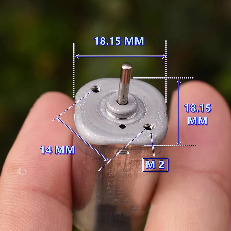 

Minebea Mini 18MM*18MM Dual Shaft Square Motor DC 6V-12V 8200RPM Large Torque Micro 6-Pole Rotor Motor DIY Rail Train Toy Model