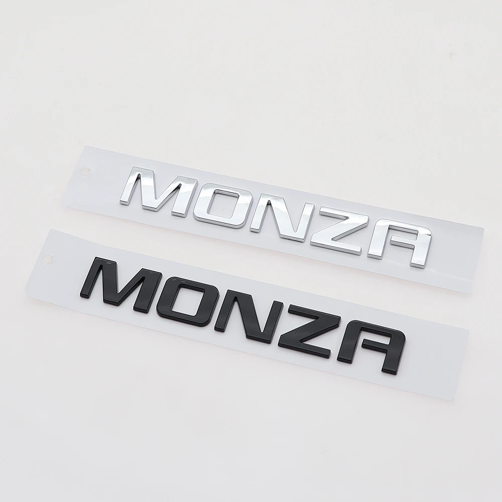 1PC 3D ABS MONZA Car Letter Logo Sticker Tail Bumper Badge Auto Rear Trunk Emblem Styling Accessories XFL