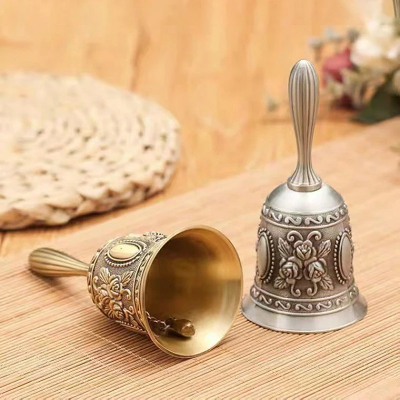 คู่มือ Bell สมาธิ Hand Bell สไตล์วินเทจ Lucky อาหารค่ำสวดมนต์แบบพกพาทิเบตพุทธบริการ Handmade ทองเหลืองการตกแต่งบ้าน