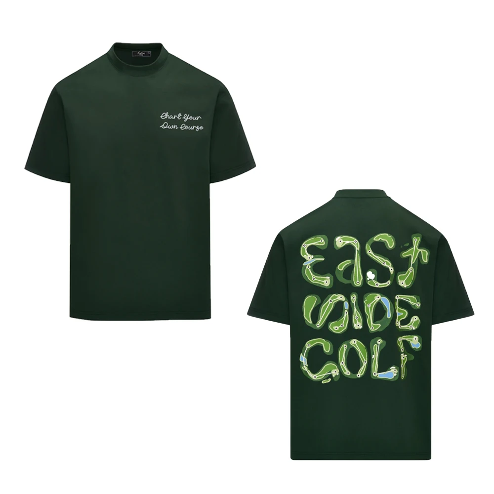 eastside-golf-ピュアコットン半袖-tシャツ-ラウンドネック-スポーツトップ-男女兼用-ゴルフウェア-スポーツウェア-フィットネス-ファングッズ