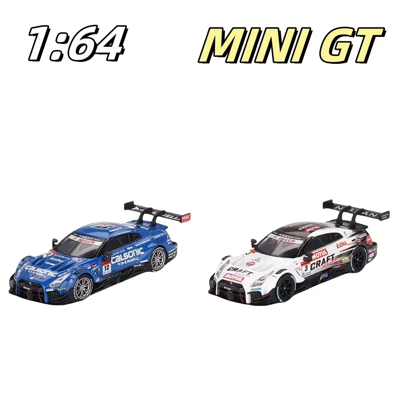 1:64 Nissan GT-R Nismo GT500 SUPER GT Diecast Alloy simulation car model Children's Collection display toy gift for children.