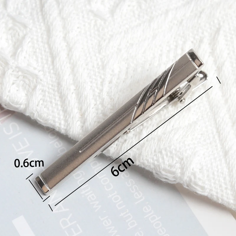 Męska klips do krawata, metalowa, prosty, z zapięciem na szpilkę, praktyczny, do garnituru biznesowego, garnituru ślubnego, akcesoria do krawata.