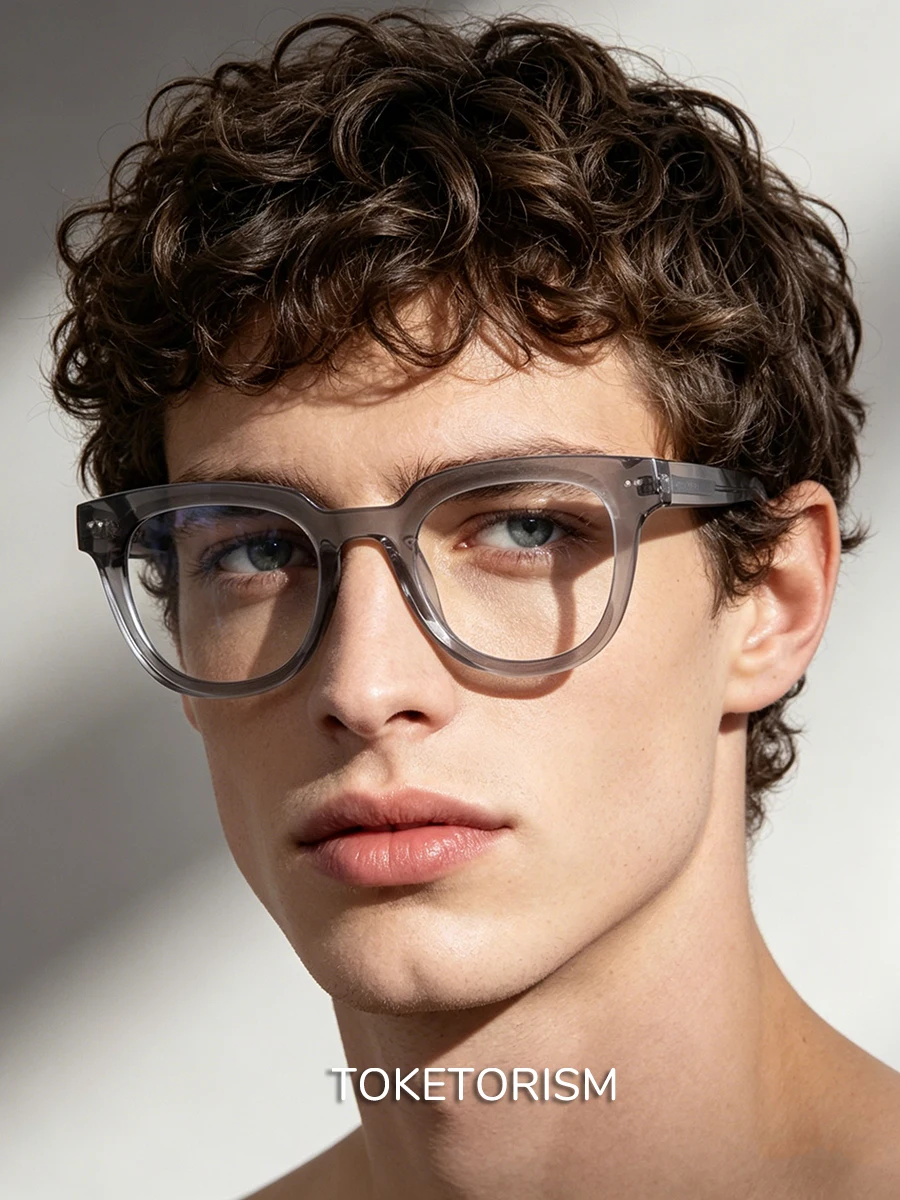 

Toketorism TR90 Large Frame Men's Reading Glasses Women's Fashion Eyeglasses Optical Eyewear