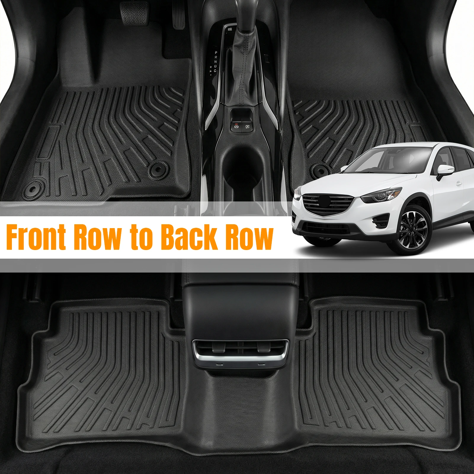 Floor Mats & Trunk Mat & Backrest Mats Car Floor Mats Cargo Liner Trunk Pad Replacement for Mazda CX-5 2017-2025 Accessories view 2