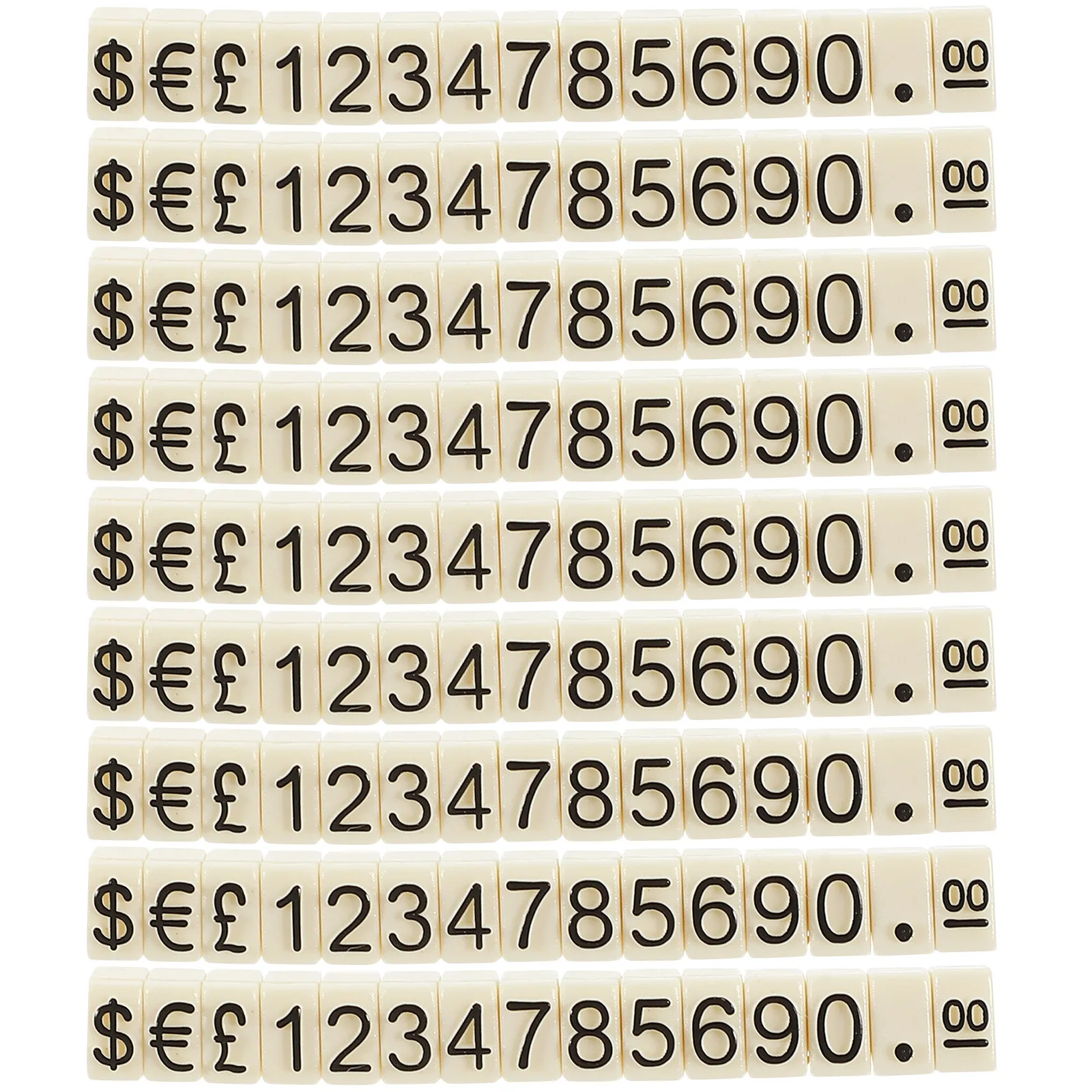 

20Pcs Price Tag Jewelry Tags Adjustable Plastic Price Display Blocks Retail Counter Pricing Stands for Shop Store Use