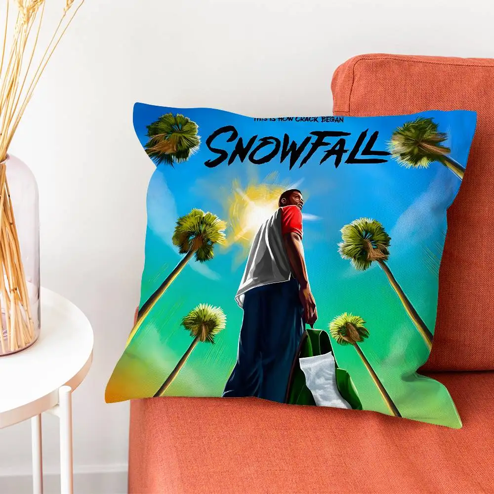 Funda de almohada Snowfall, funda de almohada para sala de estar, funda de cojín para sofá, adecuada para decoración del hogar, dormitorio y habitación