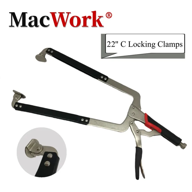 22 inch C-Clamp Weld Clip Woodwork Fix Plier Pincer Tong Toughbuilt Locking Pliers Overlength Mechanical Welding Clamp Hand Tool