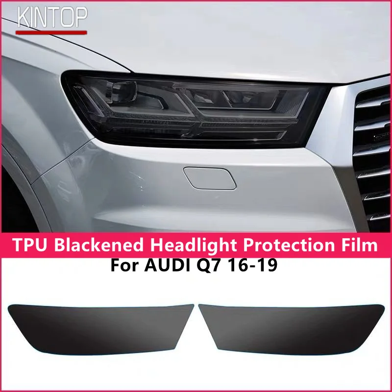 

For AUDI Q7 16-19 TPU Blackened Headlight Protective Film, Headlight Protection, Film Modification