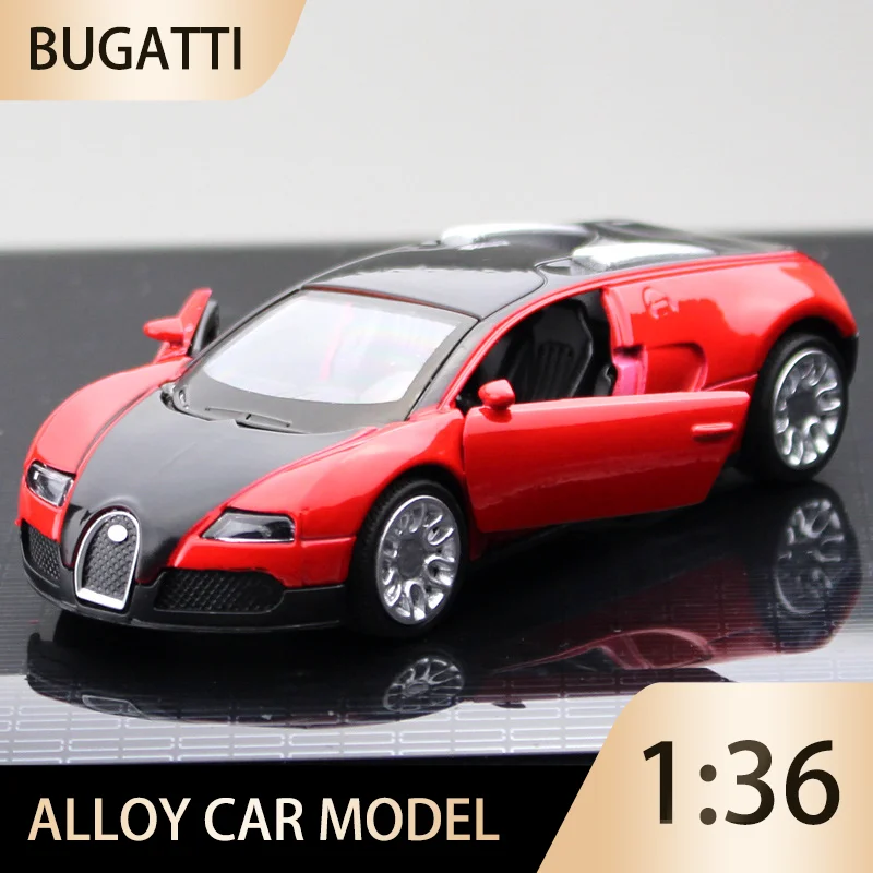 

Спортивный автомобиль Bugatti 1:36, модель литая машинки из металлического сплава, декоративная коллекция, детский подарок