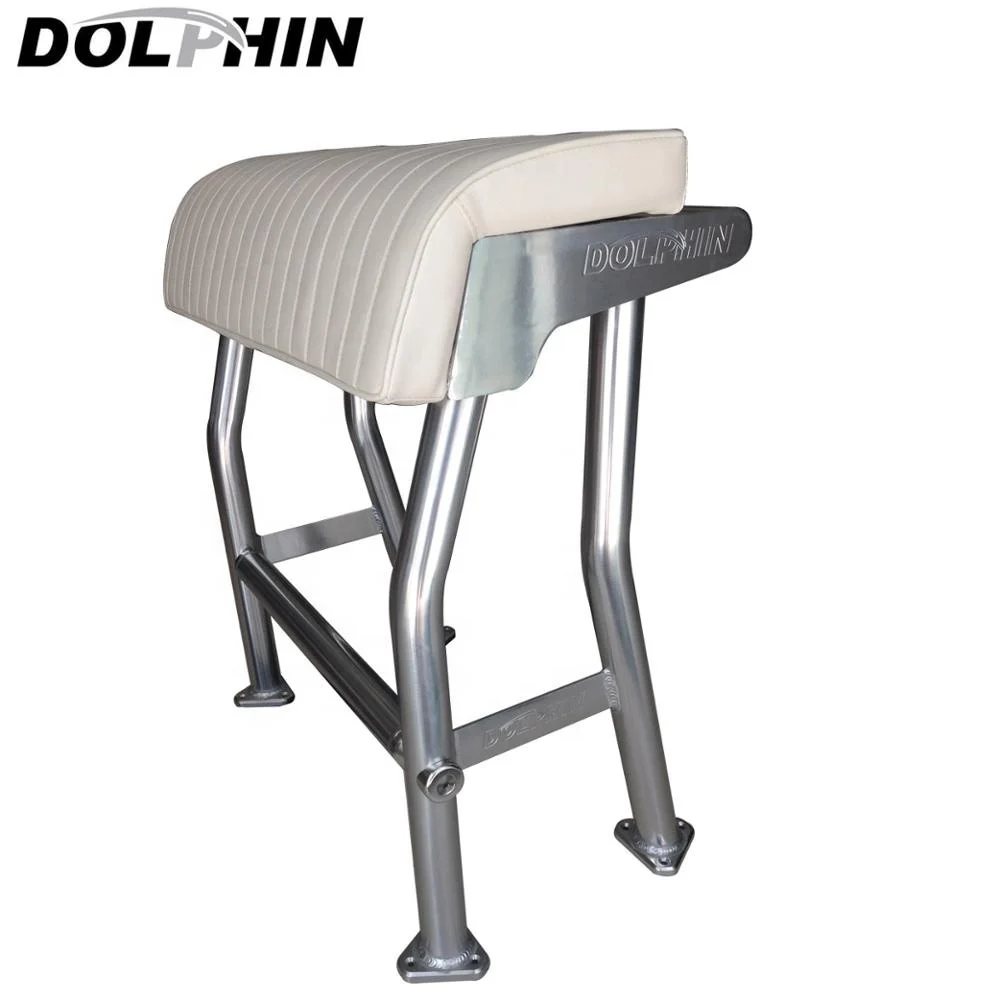 Dolphin Boat Leaning Post Marine Boat Seat White Cushion