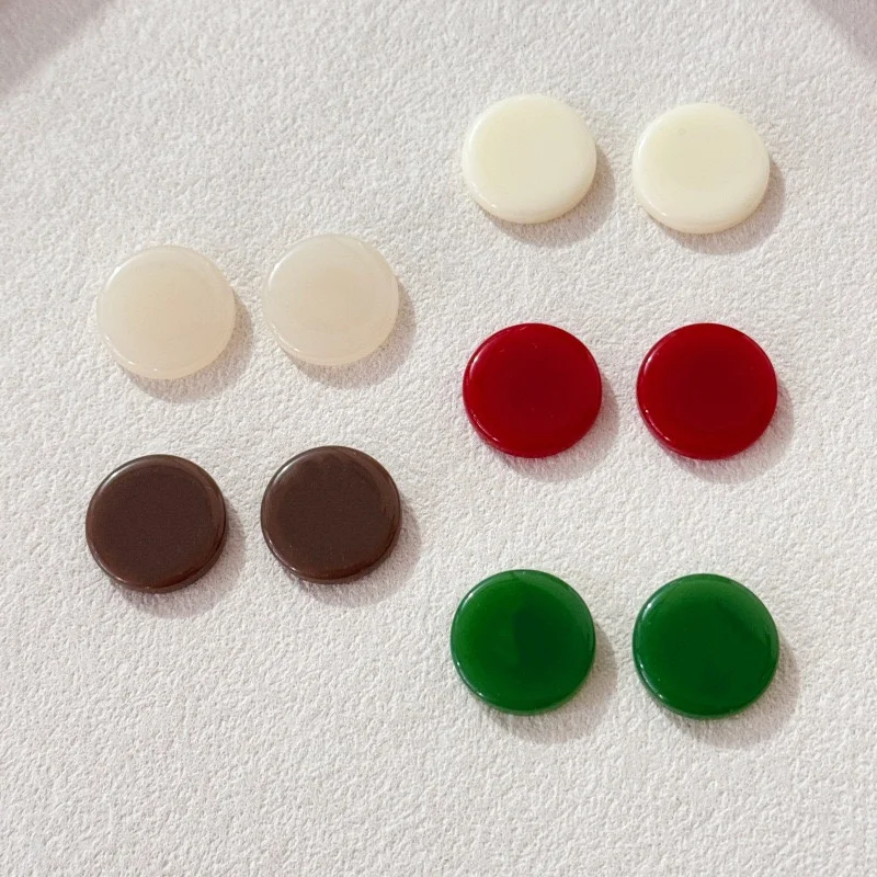 New arrived 100pcs/lot 16mm color print geometry rounds shape resin beads without hole diy jewelry garment hair accessory