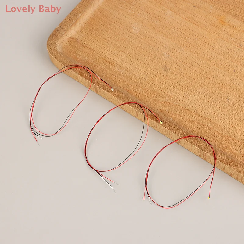 10 قطعة 0805 وامض LED مصلحة الارصاد الجوية مصباح السلكية مايكرو ليتز Led قبل ملحوم رقاقة السلكية 30 سنتيمتر 3 فولت السكك الحديدية لعبة مجسمة ضوء يؤدي الأسلاك