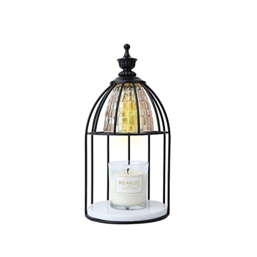 

Candle Warmer Lamp Auto Shut Off and Brightness Heat Level Control with Timer and Dimmable Switch Top-Down Candle Melting with