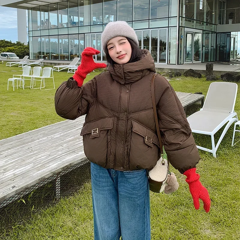 Doudoune courte de style coréen pour femmes, veste en coton épaissi, mode d'hiver, nouveau, 2024