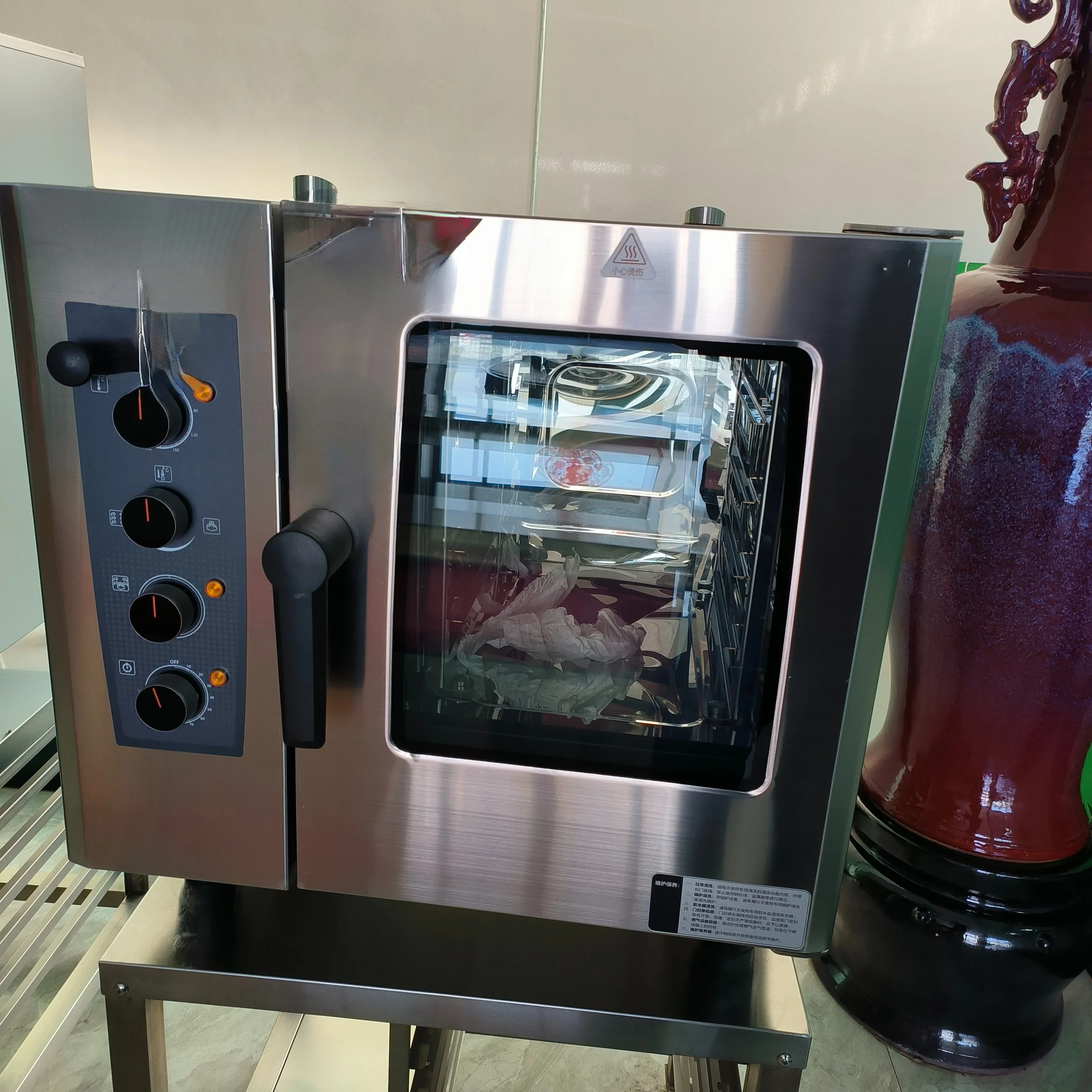 فرن ذكي حديث محمول من الفولاذ المقاوم للصدأ متعدد الوظائف لمطعم الفندق الراقية والاستخدام المنزلي