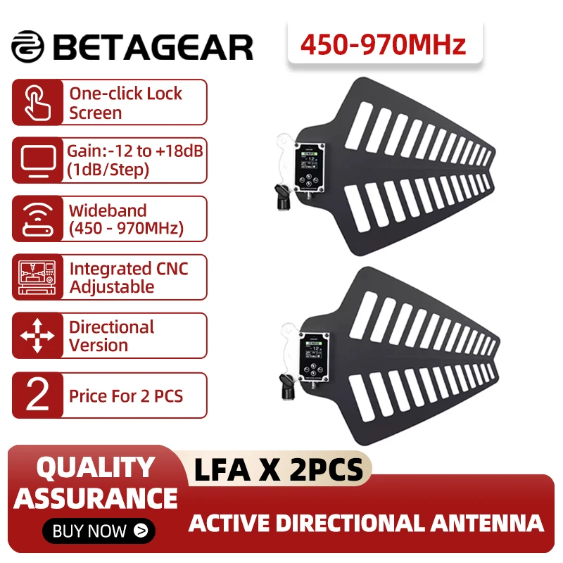 Betagear LFA Wideband Active Antenna Booster -12 To + 18 RF Siginal Amplifier 450-970Mhz Antenna Radiofrequency Distributions