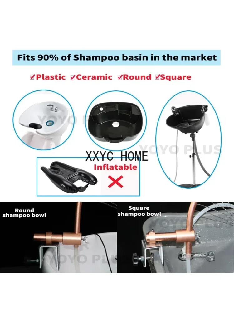 Head Spa Portable Water Therapy Water Outlet Frame Waterfall Adjustable Fits Most Shampoo Bowl Bed For Massage Salon Equipment