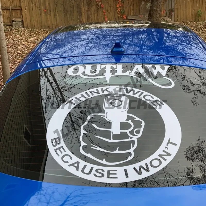 Think Twice  Before Entering Durable Vinyl Stickers for Home&car  Security