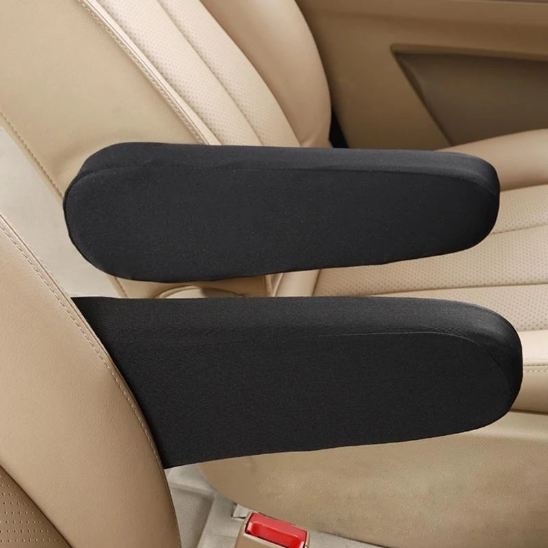 A2UC Car Armrest Cover Elasticity Cloth Fabric Car Centre Console Armrest Protector Universal for Car Seats