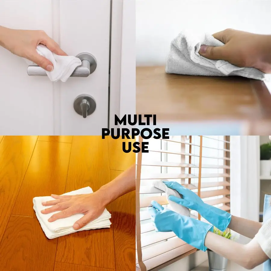 مناشف تيري القطنية، عبوة من 100 قطعة 12 × 12 بوصة من قماش تيري القطني الأبيض، مناشف بار بيضاء، متعددة الأغراض