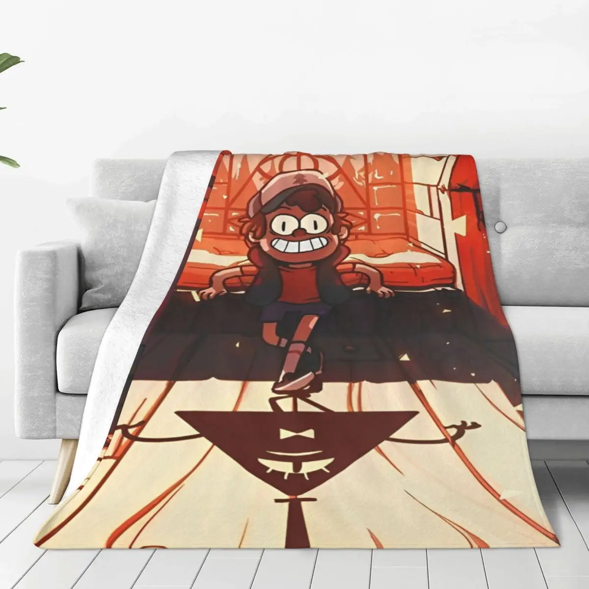 Super Soft Blankets Travel Gravity Falls Bedding Throws television series Flannel Bedspread For Couch Bed Fashion Sofa Bed Cover