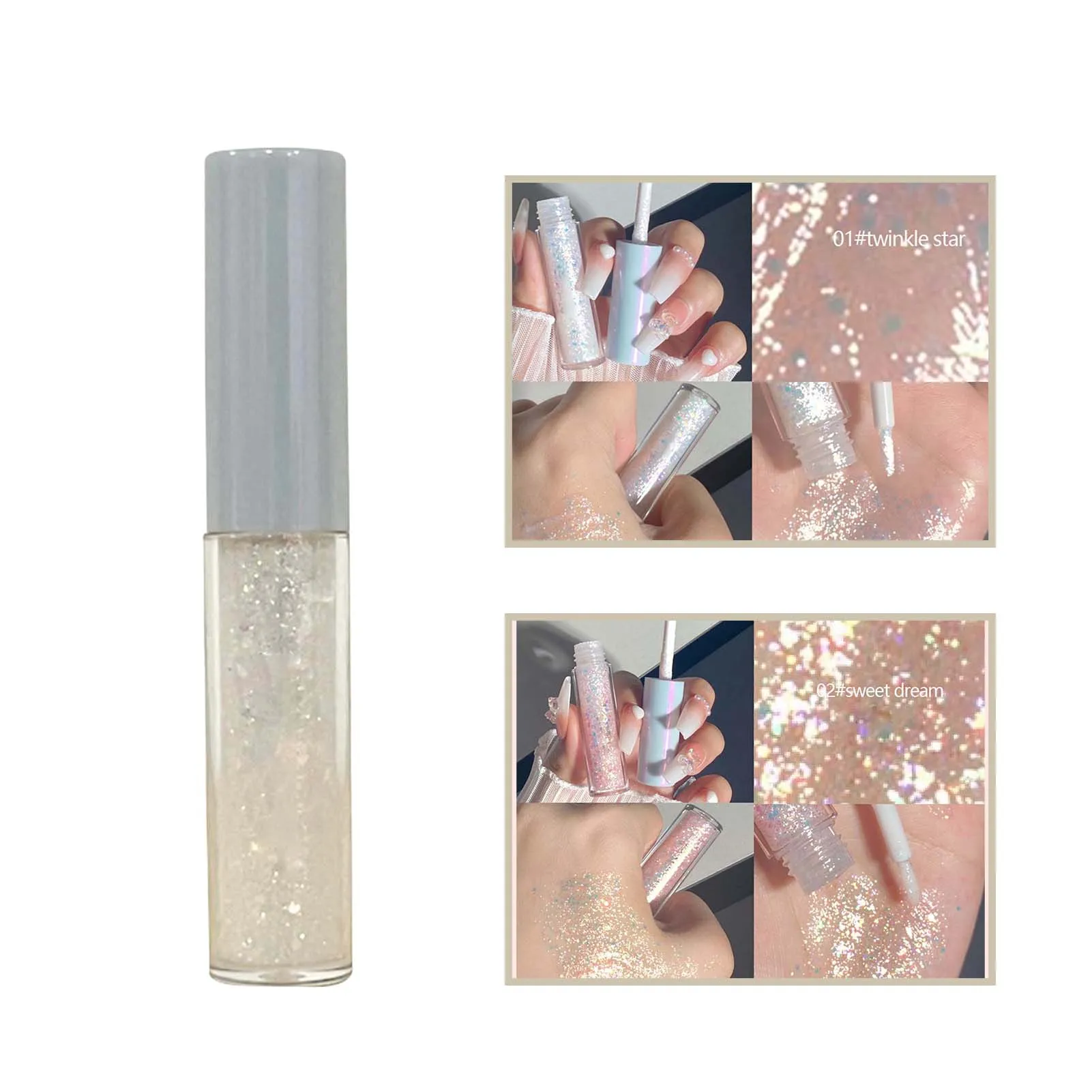 

Sparkly Liquid Eyeshadow Quick Dry Highlight Eyeshadow Liquid Eye Cosmetic