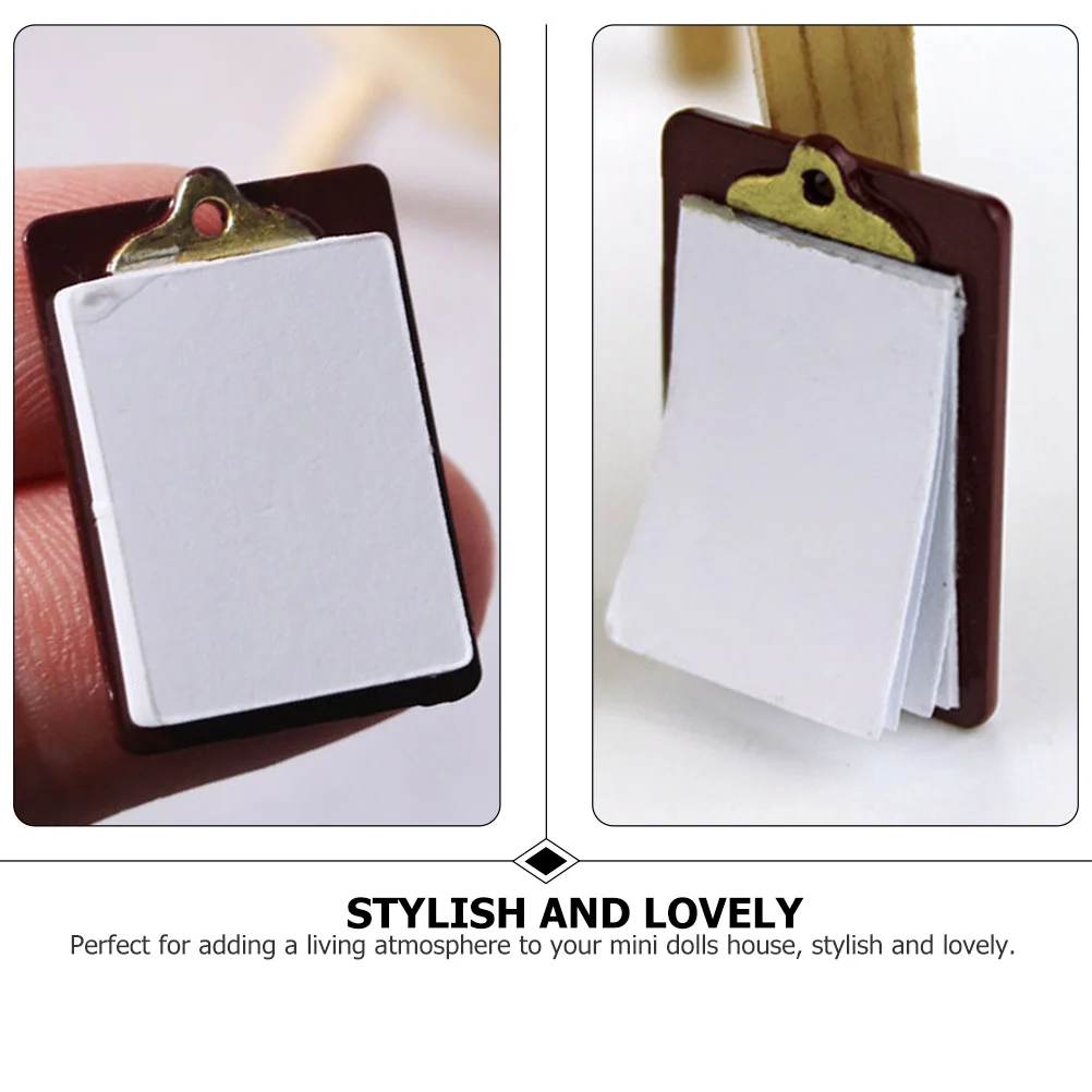 Mini tableau d'écriture, 2 pièces, presse-papiers de Simulation pour maison, accessoire décoratif, fourniture de bricolage, Mini ornement de maison, accessoires scolaires artisanaux