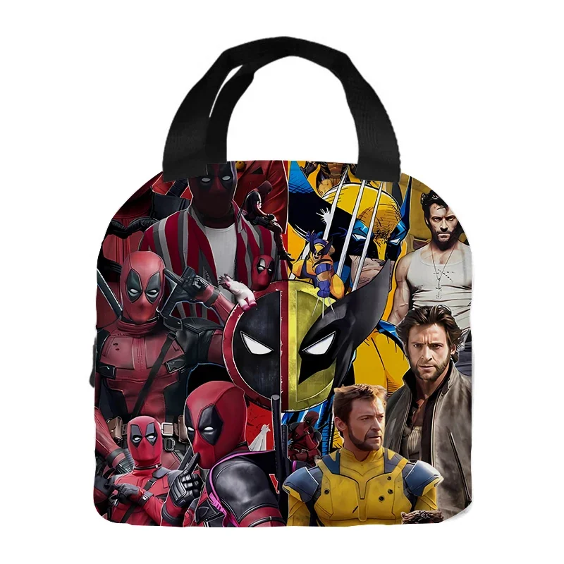 Nowa torba na drugie śniadanie Deadpool Wolverine fajny pakiet izolacyjny dla mężczyzn chłopcy wodoodporne zewnętrzne termiczne pudełko na drugie