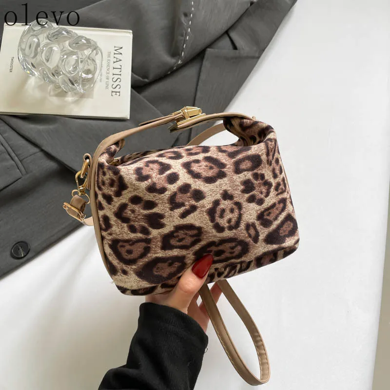 Neue Frosted Persönlichkeit Design Straße Trend Pendler Vielseitige Weibliche Umhängetasche Retro Leopard Print Schulter Tasche für Frauen