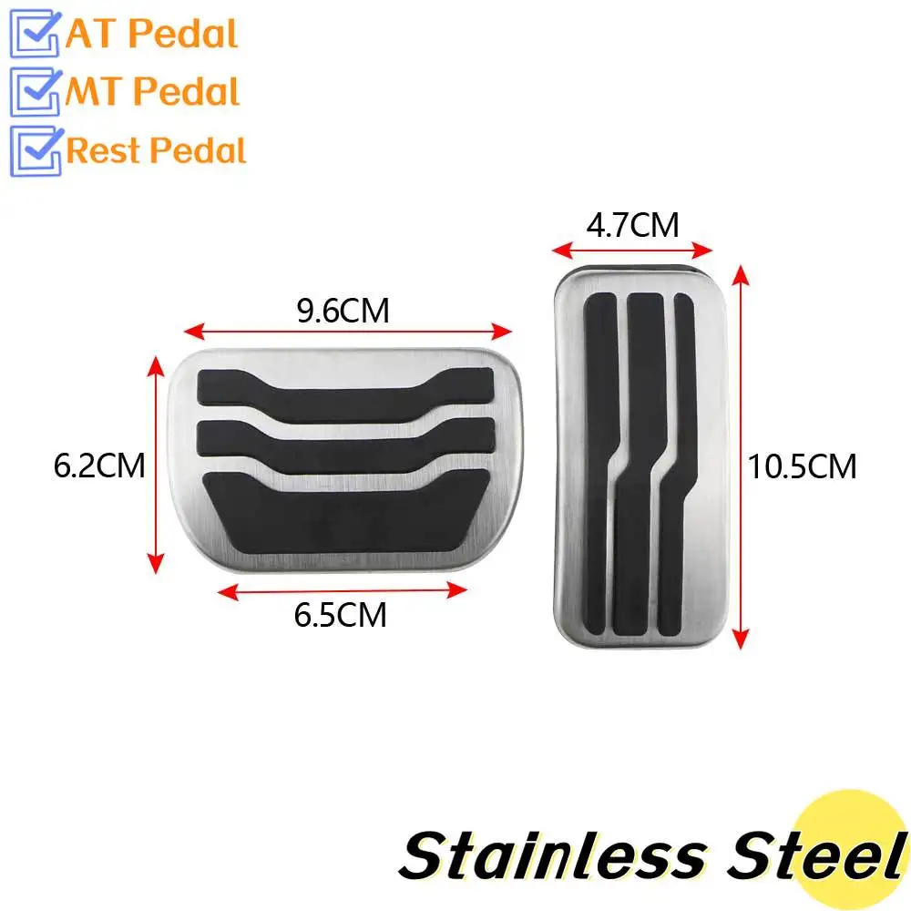 Stainless Steel Car Gas Brake Pedal Pads Cover  for Ford New Mondeo Edge Fusion 2015 - 2022 Pedals Parts Accessories