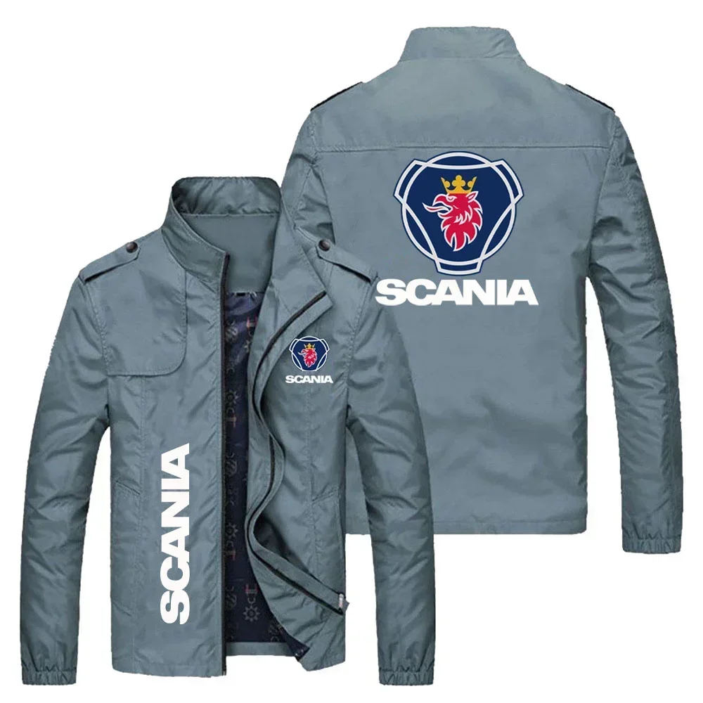 2024 New SCANIA Brand Logo Men's Jacket Simple and Handsome Trendy Large Size Versatile Outdoor Fashion and Handsome