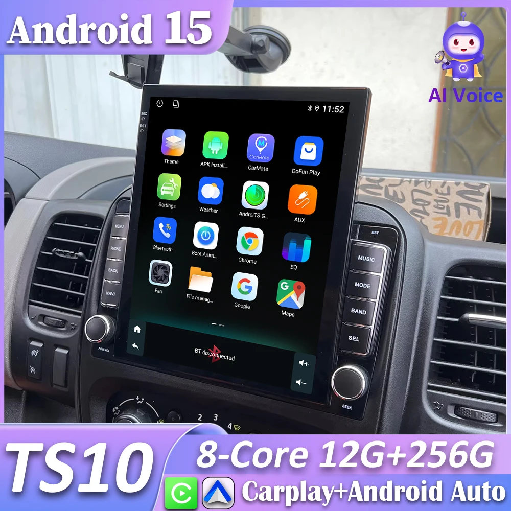 لرينو ترافيك 3 14-21 لأوبل فيفارو B راديو السيارة Carplay الملاحة نظام تحديد المواقع أندرويد السيارات شاشة أندرويد 15 No 2din Autoradio #1