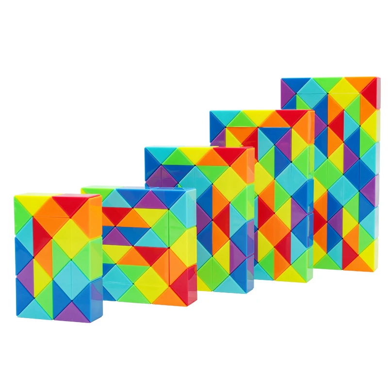 Rainbow Magic Ruler Puzzle Cube Twist Snake Folding Toy Montessori Juguetes Educativos Zauberwürfel 48 72 Segments