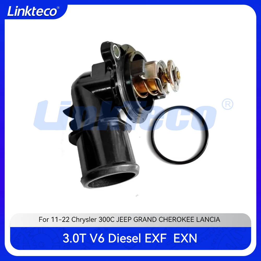 Engine Thermostat Housing Assembly Fit 3.0 T L V6 Diesel EXF EXN For 11-22 Chrysler 300C JEEP GRAND CHEROKEE LANCIA 68147599AC