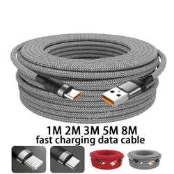 6A USB TYPE C/Micro USB Fast Charge Cable 3m 5 Meters USB C Android Extend Charging Cable for Huawei Samsung Xiaomi OPPO OnePlus