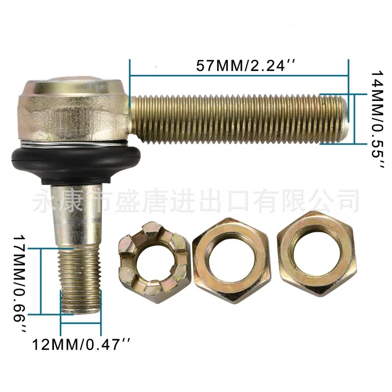 12mm-14mm Ball Head with Taper (Positive Thread) Fit Kart Four-Wheel Drive All Terrain Vehicle