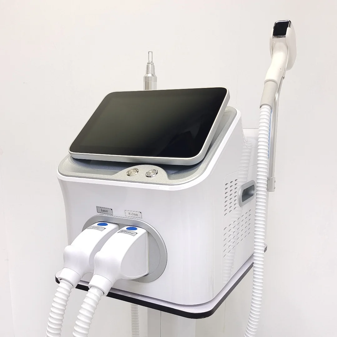 Emsnova Neue FAC 2 in 1 4000 watt Tragbare Sopran Eis Titan Professionelle 808 nm Diodenlaser Körper Haar Entfernung Maschine 4 welle Gerät 2025 3