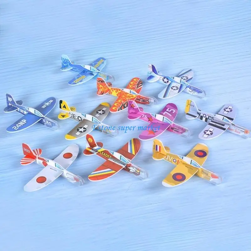 

090B DIY Plane Kits 10Pcs Mini for Kids Flying Gliders Perfect Party Favor