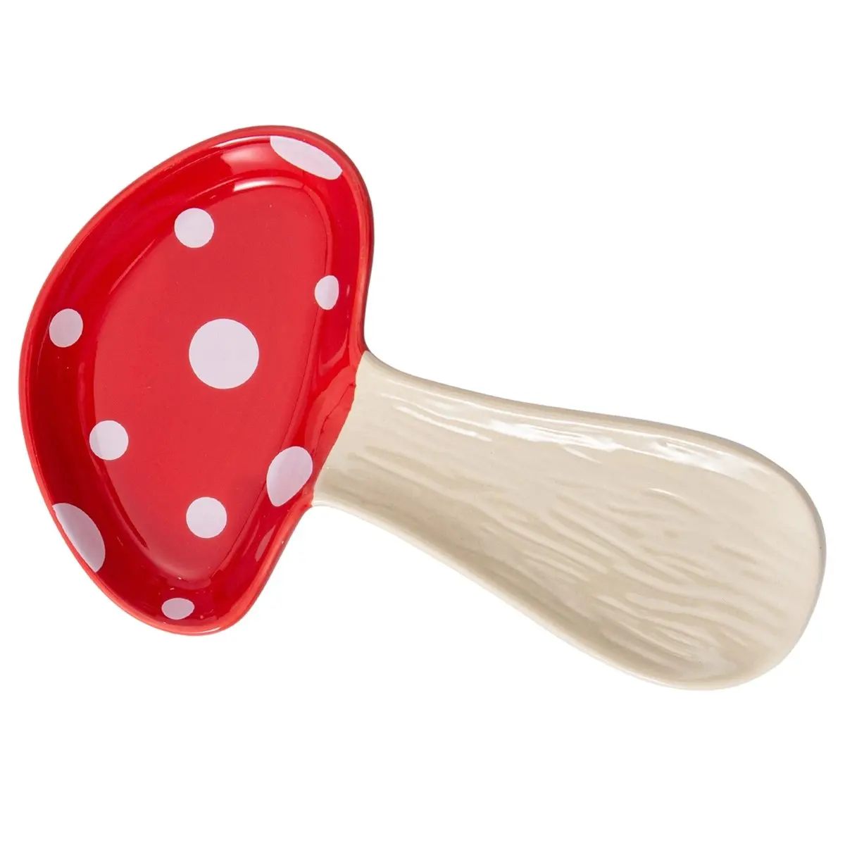 ABZT 1PC Ceramic Mushroom Spoon Rest Heat- Home Use Dish for Soup Spoons Coffee Spoons Chopsticks Kitchen Accessory