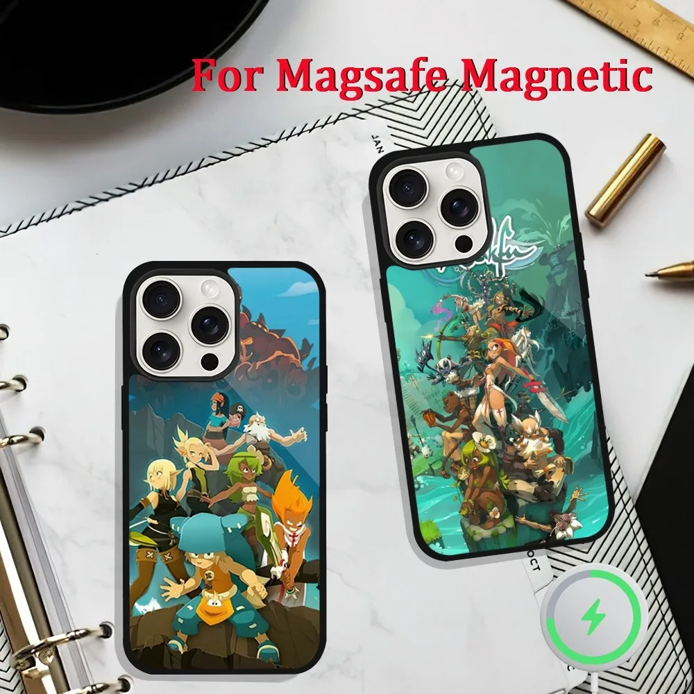 Game W-Wakfu Phone Case For iPhone 11 13 12 14 15 Plus Max Pro Magsafe Magnetic Wireless Charging shell