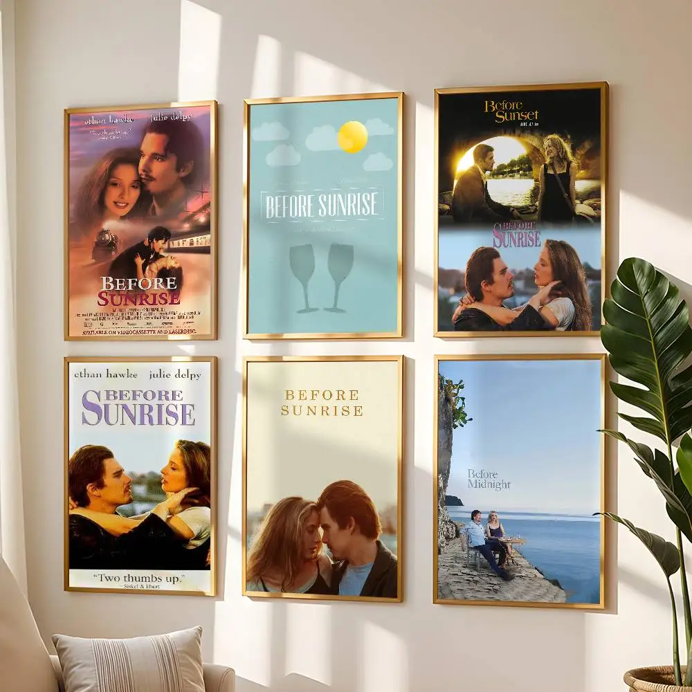Bella Before Sunrise Before Sunset Movie Poster High Quality Print Waterproof Wall Art Sticker For Bar Living Room Decor Gift