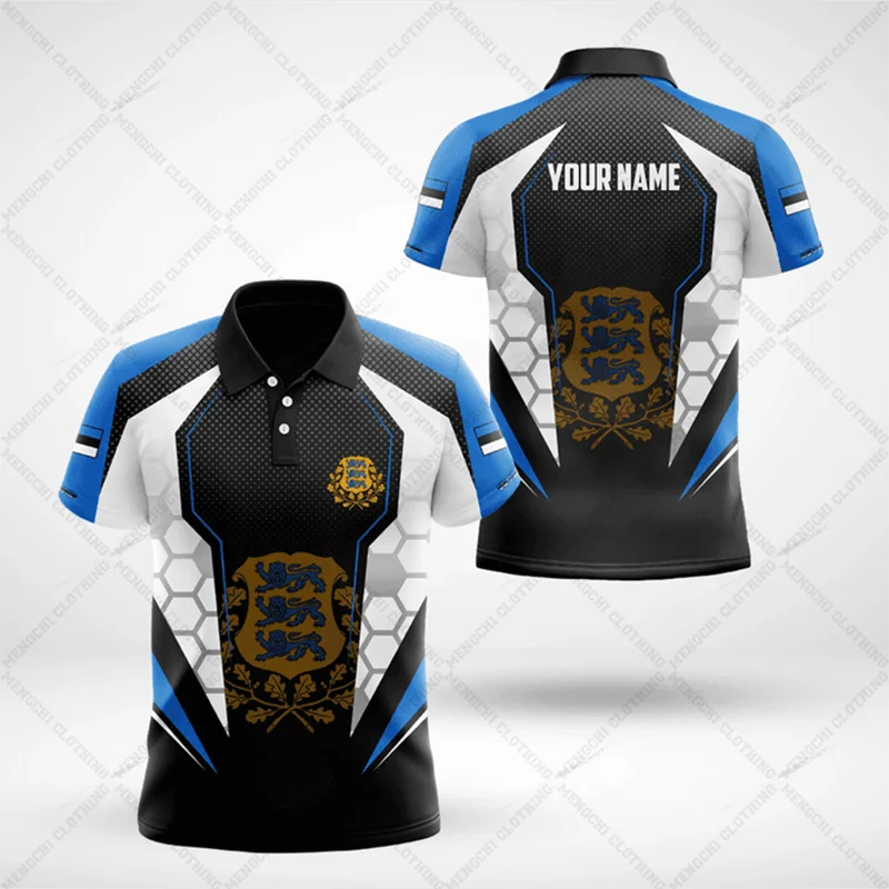 Летние повседневные персонализированные рубашки ПОЛО с изображением Эстонии и футбола, модная уличная одежда унисекс, быстросохнущий пуловер, одежда Летние повседневные персонализированные рубашки ПОЛО с изображением Эстонии и футбола, модная уличная одежда унисекс, быстросохнущий пуловер, одежда