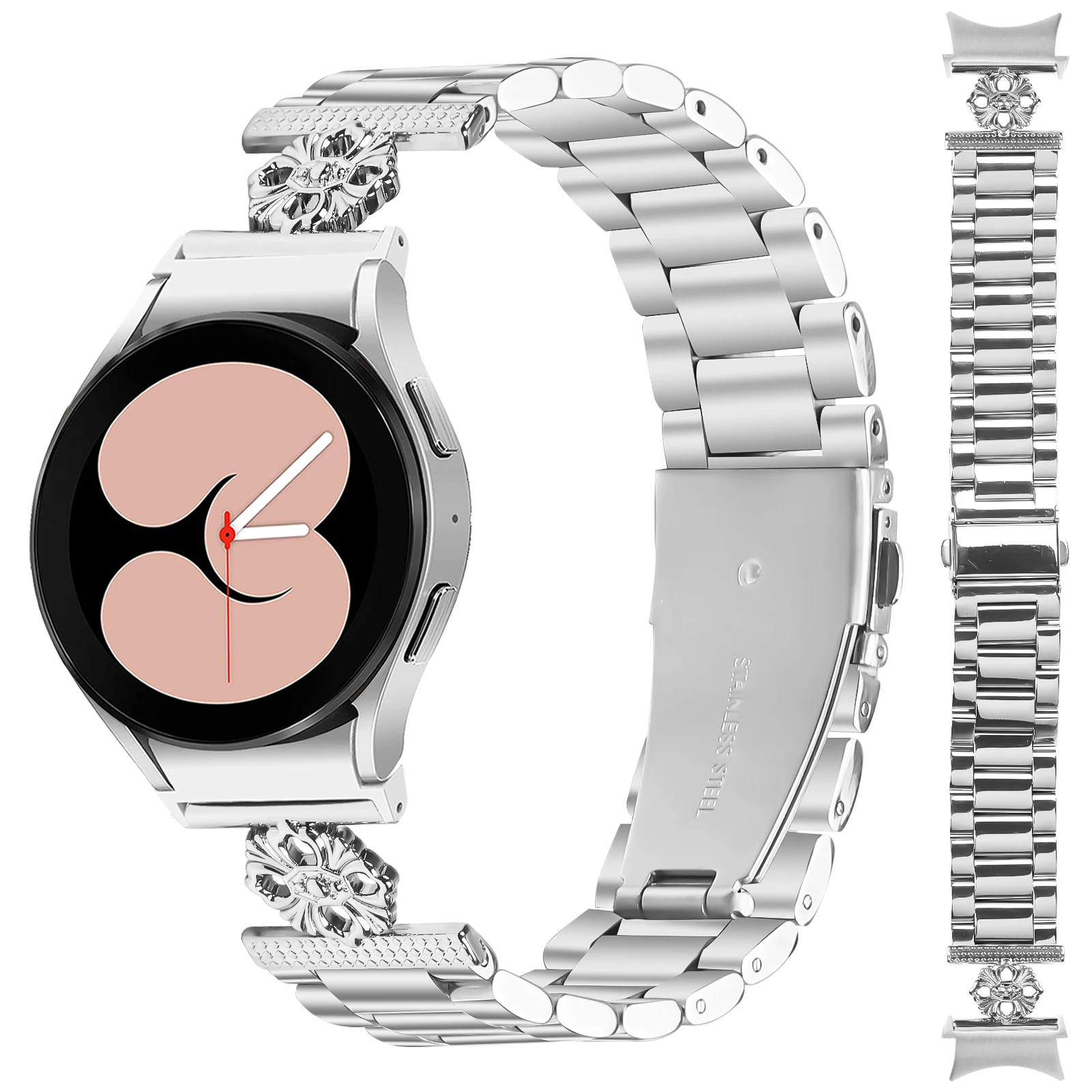 Cinturino in acciaio inossidabile per Samsung Galaxy watch 7/FE/5 Pro/6/4 classico 47mm 43 46mm Bracciale con cintura in metallo Galaxy watch 6 40 44 Cinturino