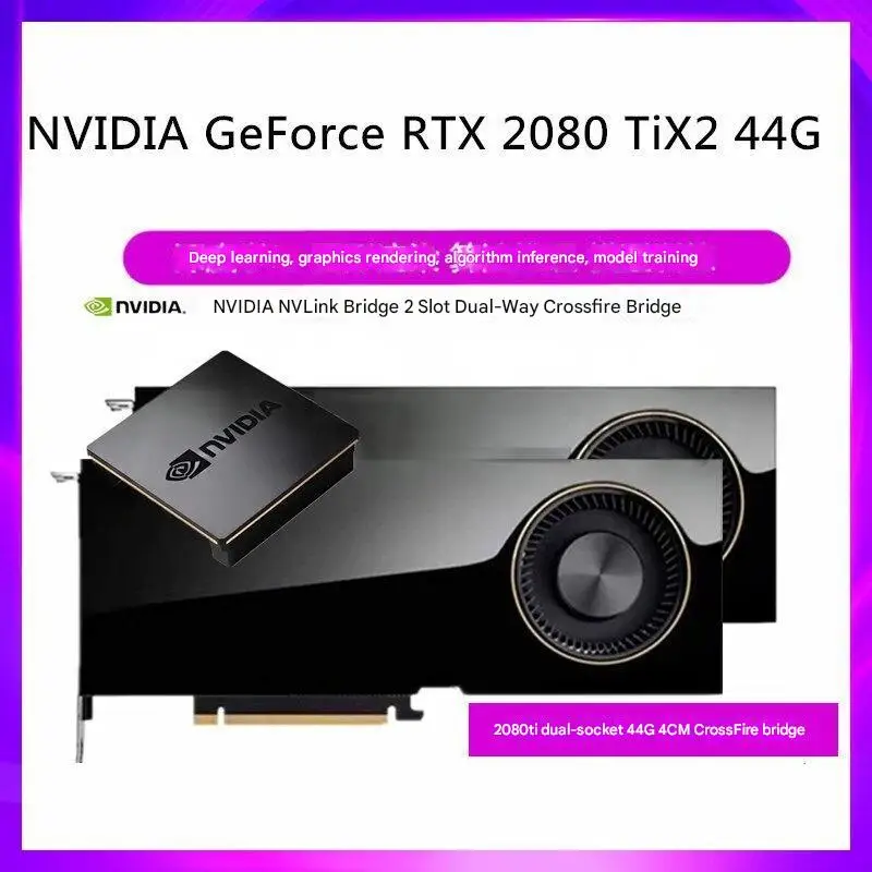 Originele RTX 2080 Ti 22G Grafische Kaart 300A Core AI Training Deep Learning GPU 22GB VRAM Videokaart voor LLM Stable Diffusion