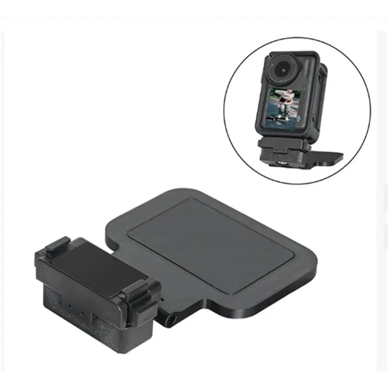 B44C For DJI Action 5 Pro Action 4/3 Multifunction Magnet Stand Base Desktop Fixed Holder Black Magnetic Mounting Bracket