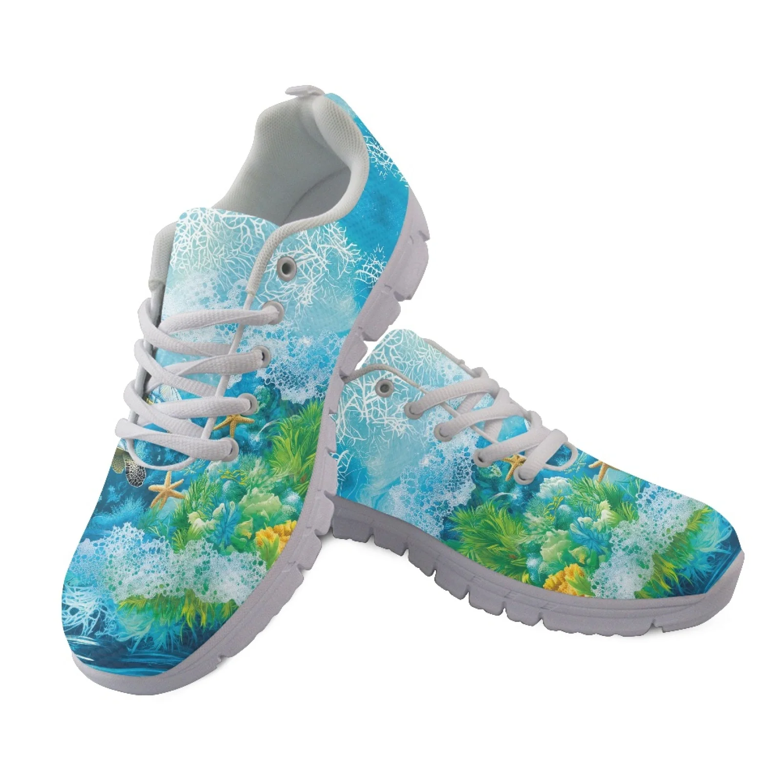 Coloranimal Sea Stars Shells Fashion 2026 Anti-Slip Athletic Shoes for Men Mesh & EVA Sole Running Sneakers Running Tennis Shoes