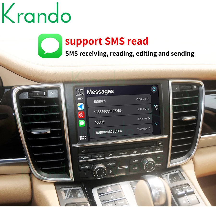 Interface Carplay para Porsche Panamera 2011 - 2018 Navegação de carro Android Auto Upgrade Box