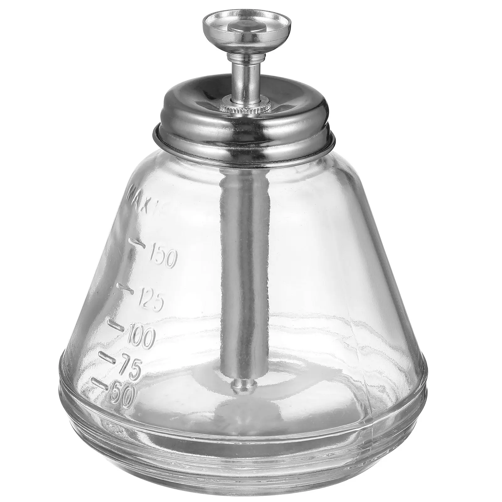 Transparent Glass Pump Dispenser Bottle Push Down Leak Proof Glass Press Bottle Nail Polish Liquid Storage Nail Art Essential