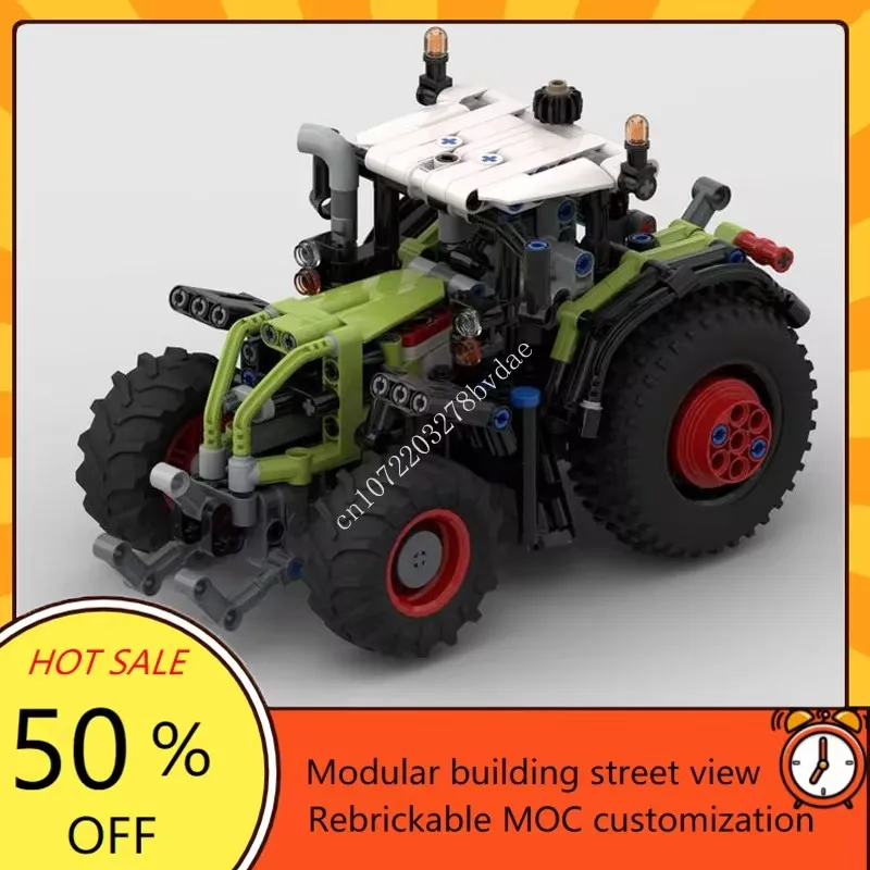 

536PCS 1:32 City Creativity Classic Fashioned CLAAS Axion 900 Tractor Technical Rural Farm Bricks Children Toys Baby Adult Gift