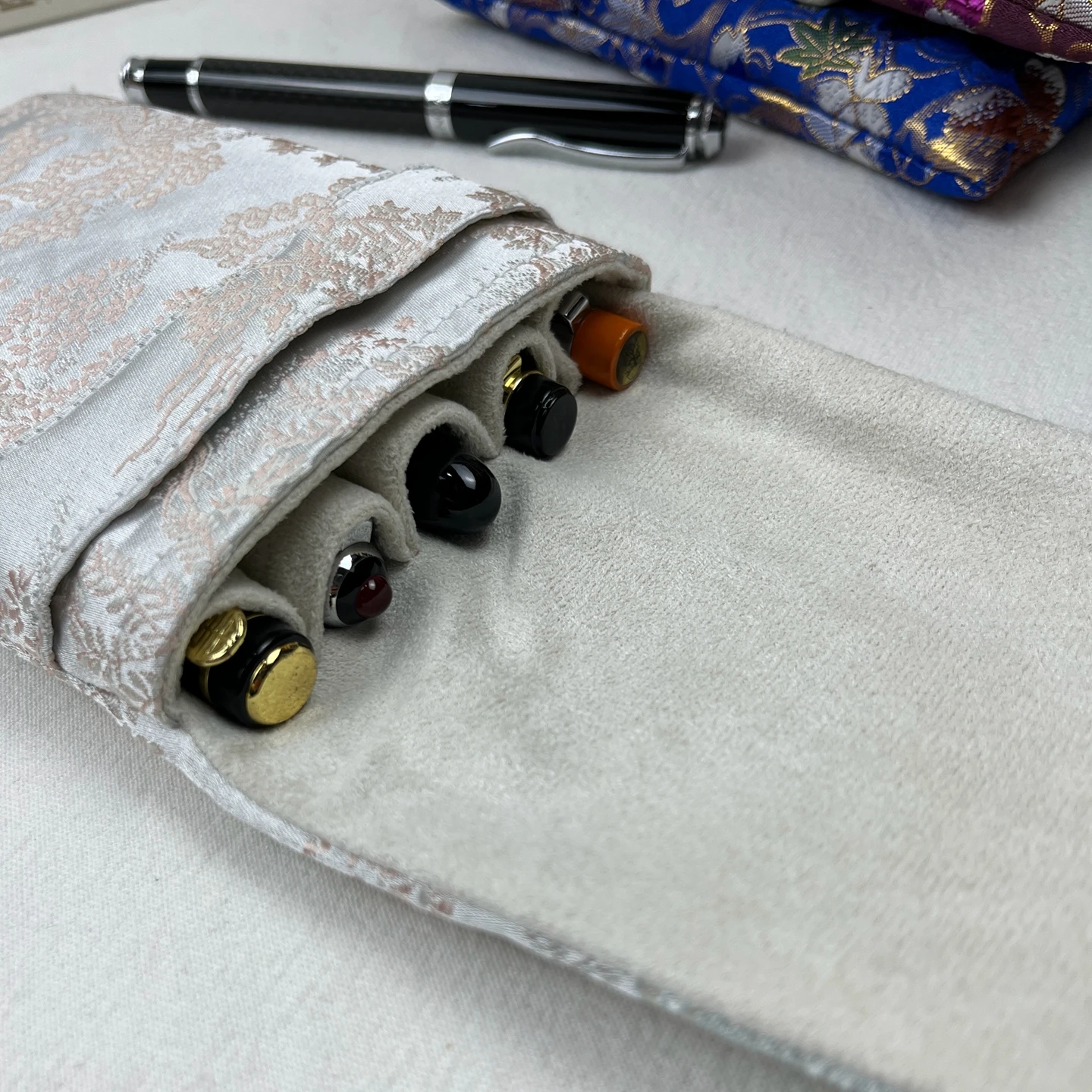 Damask Pencil Bag 5 Pack Pen Case Pen Case Protective Case Portable Pen Case Cute Pencils Case  Fountain Pen Case